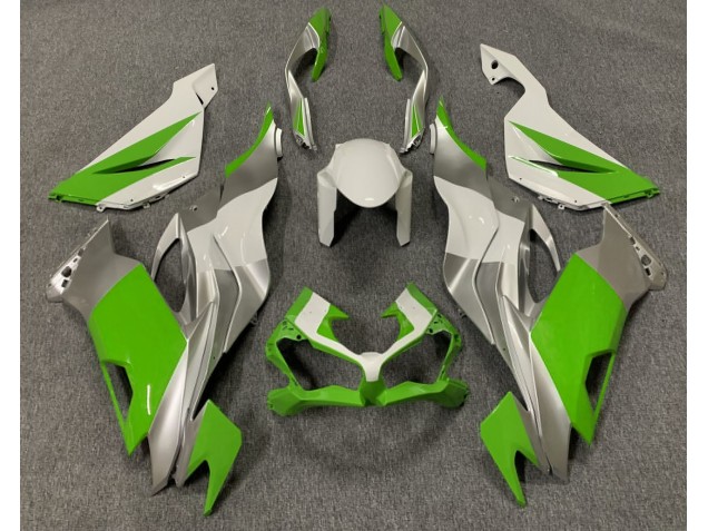 2019-2023 Vert Brillant Blanc & Argent ZX6R Carénage 2019-2023 Vert Brillant Blanc & Argent ZX6R Carénage
