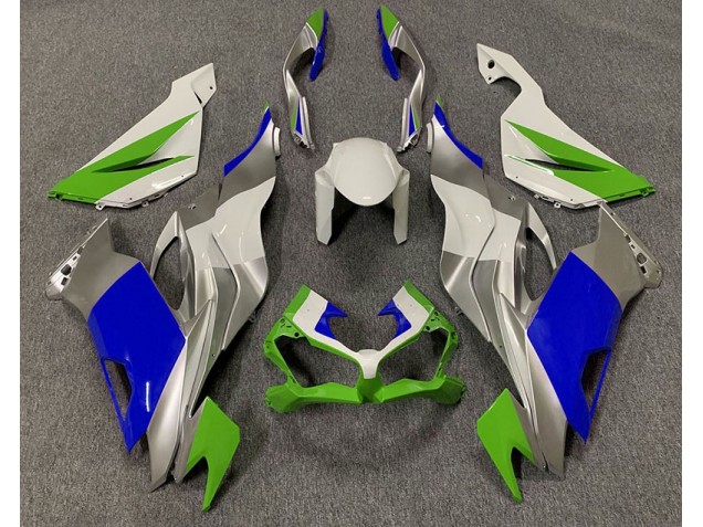 2019-2023 Vert Brillant Bleu & Argent ZX6R Carénage 2019-2023 Vert Brillant Bleu & Argent ZX6R Carénage